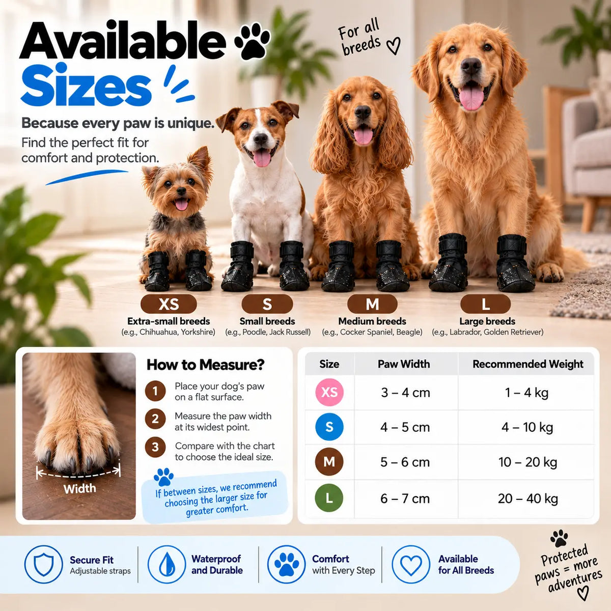Waterproof Paw Protection for Dogs