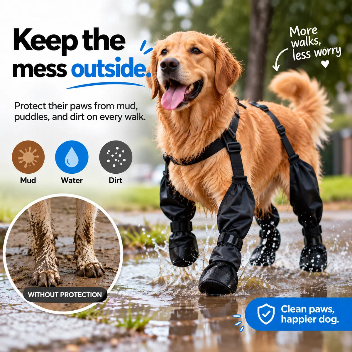Waterproof Paw Protection for Dogs