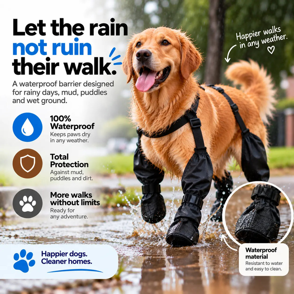Waterproof Paw Protection for Dogs